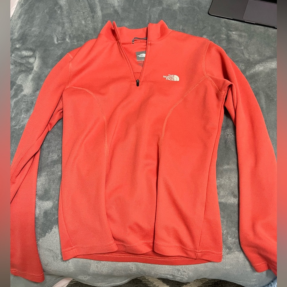 North face orange pullover